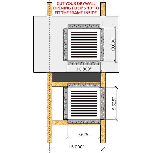 Ventilador de extracción y cubierta de retorno de aire SilhouEase 10