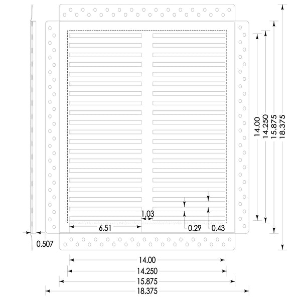SilhouEase 16 Exhaust Fan Removable Flush Mount Bathroom Cover<br>16" x 16” Drywall Opening