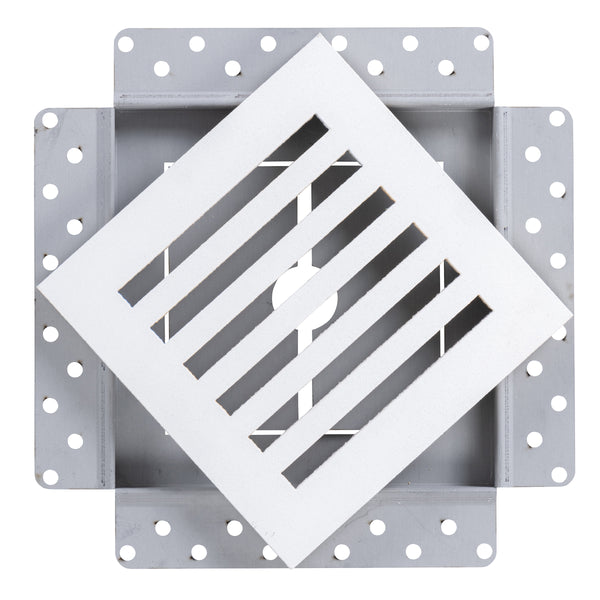 Breezelux 6SQ Removable Flush Mount Wall & Ceiling Air Supply<br>6” x 6” (Duct Opening) Requires 6” x 6” Drywall Opening