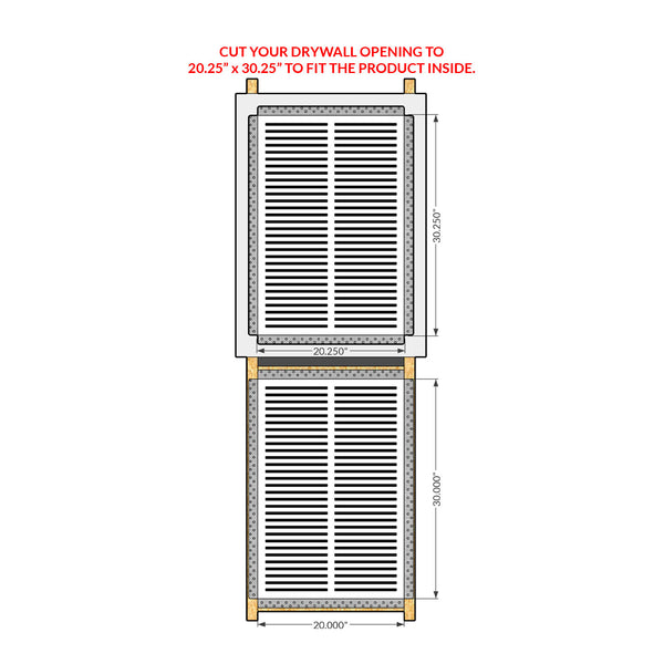 CliqueElite 2030 Removable Air Return Vent<br>20” x 30” (Drywall Opening)