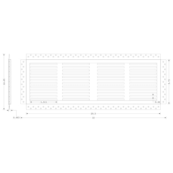 CliqueElite 30 Removable Air Return Vent<br> 30” X 8” (Duct Opening) Requires 29 1/2″ x 9 3/4″ Drywall Opening