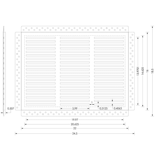 CliqueElite 3020 Removable Air Return Vent<br>30” x 20” (Drywall Opening)