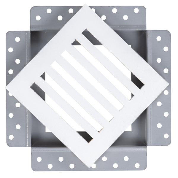 SilhouEase 6 Flush Mount Bathroom Exhaust Fan Cover - 6" x 6" Drywall Opening